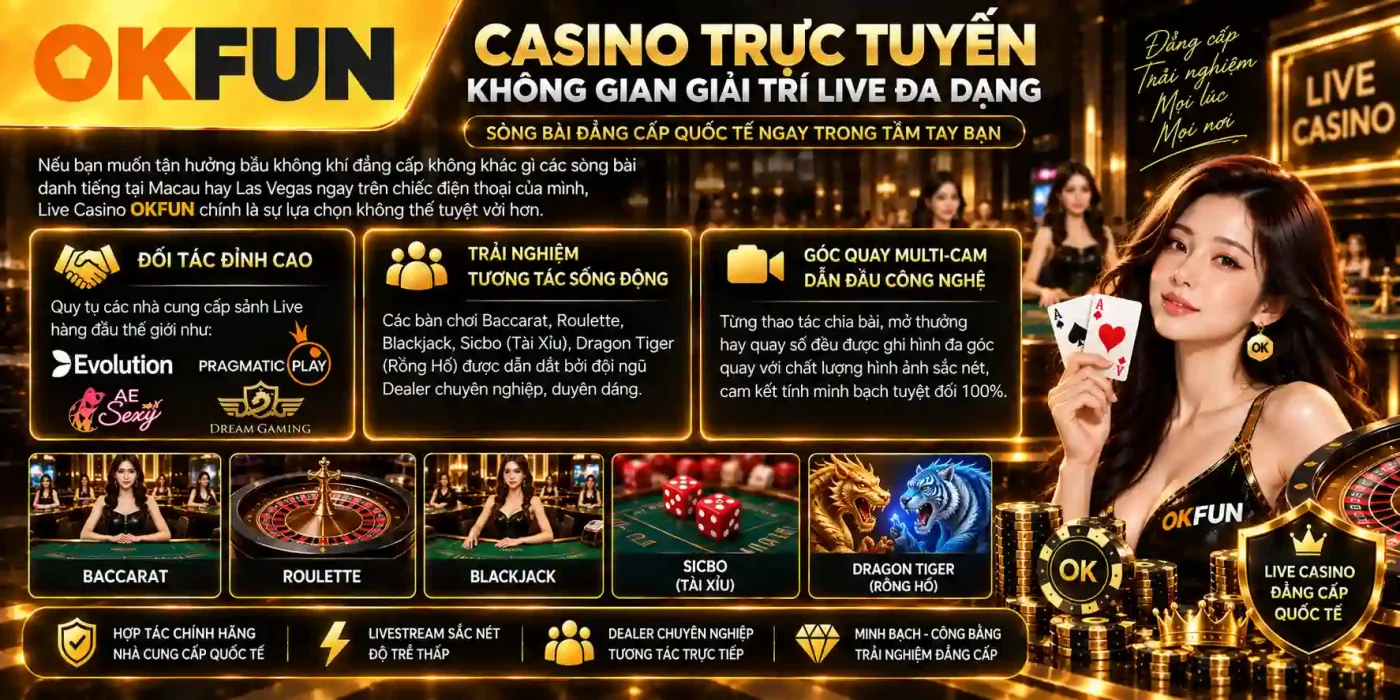 Trang Chủ Casino Trực Tuyến – Không Gian Giải Trí Live Đa Dạng